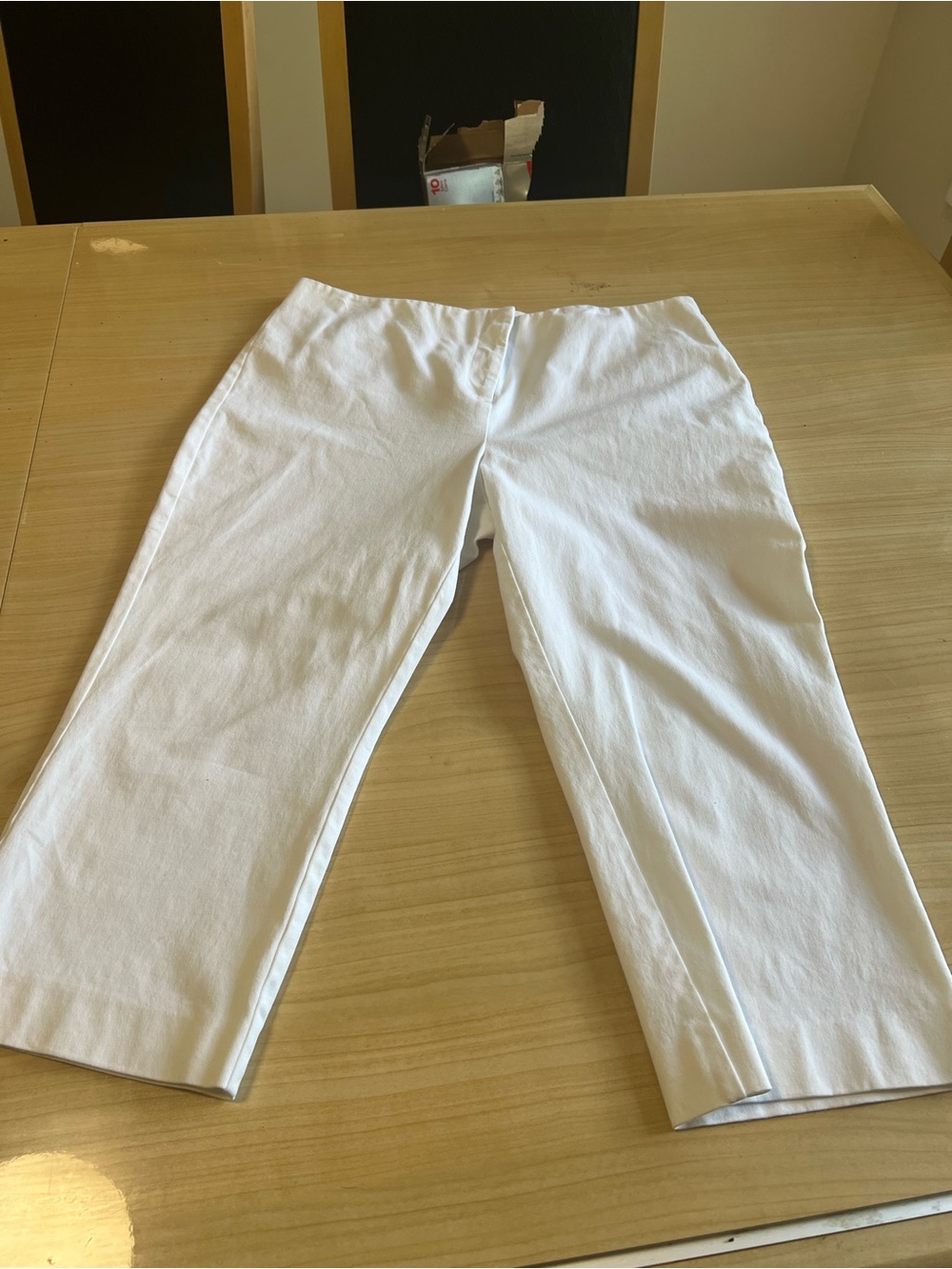 Alfani White Cropped Dress Pants